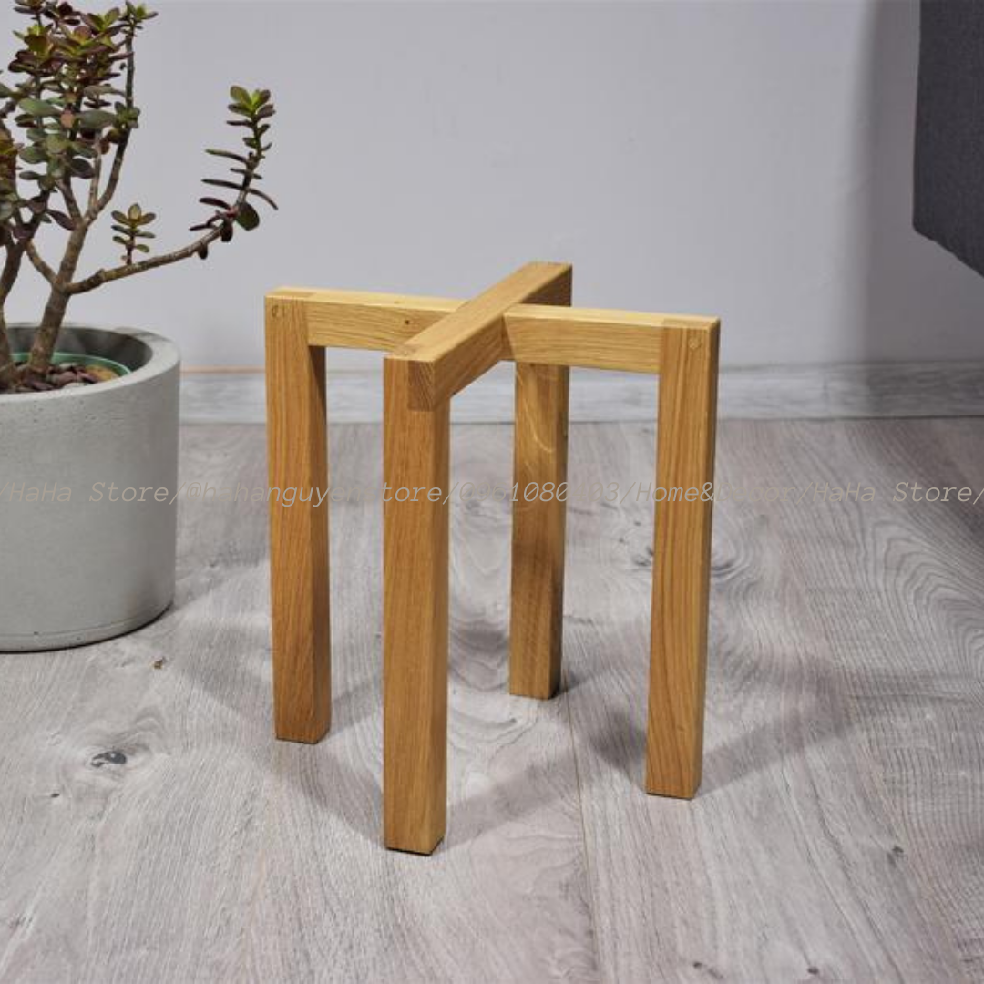 Đôn Gỗ Đặt Chậu Cây Chân Gỗ để chậu hoa CCG06
