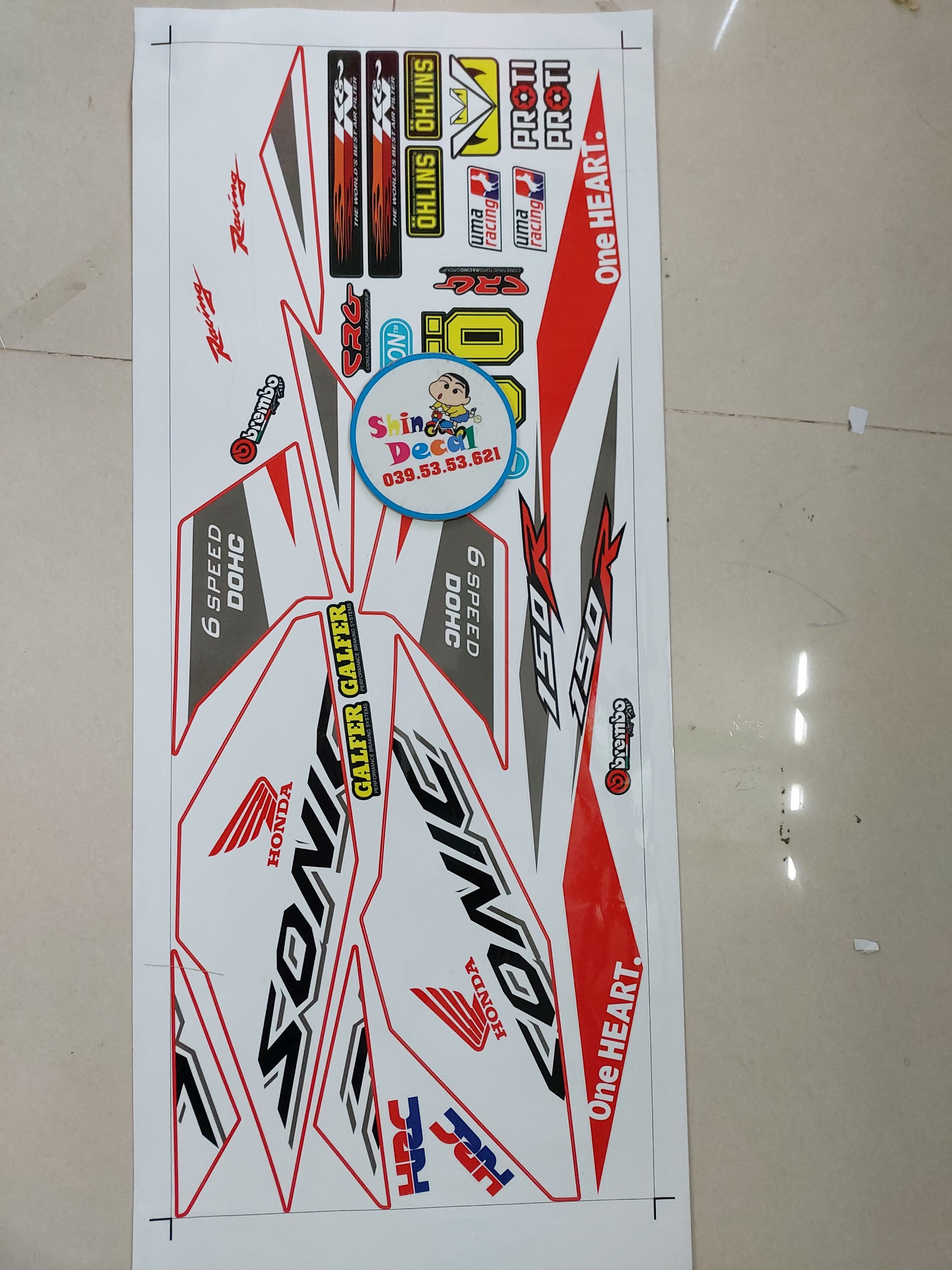 Tem xe honda sonic 150R racing