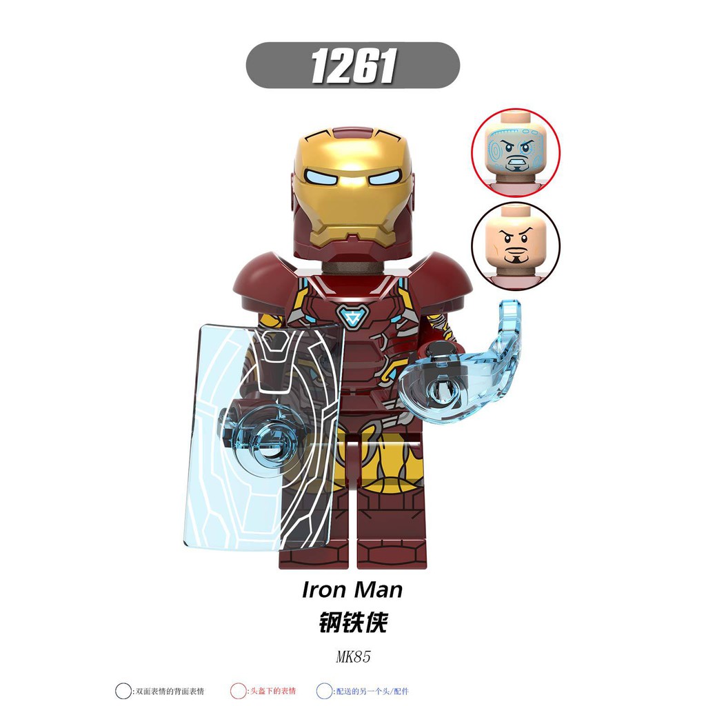 Mini Nhân Vật Siêu Anh Hùng Iron Man War machine Thor Captian - Lắp Ráp Mini X0258
