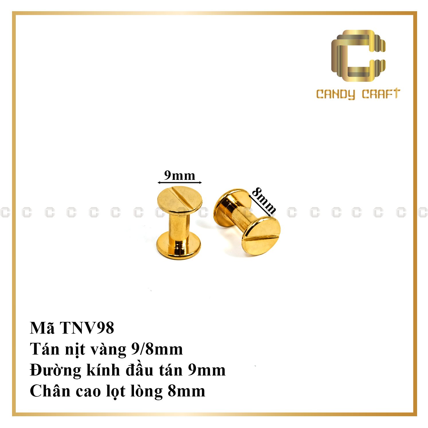 Tán nịt (tán vặn ốc) - phụ kiện làm túi xách