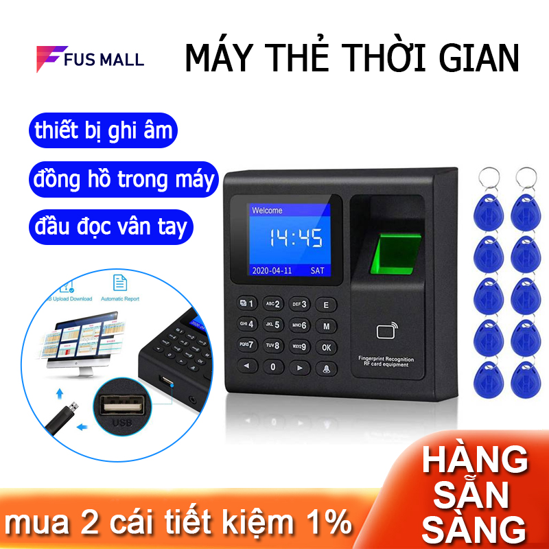 Biometric RFID Access Control System RFID Keypad USB Fingerprint System Electronic Time Clock Attendance Machine máy thẻ thời gian