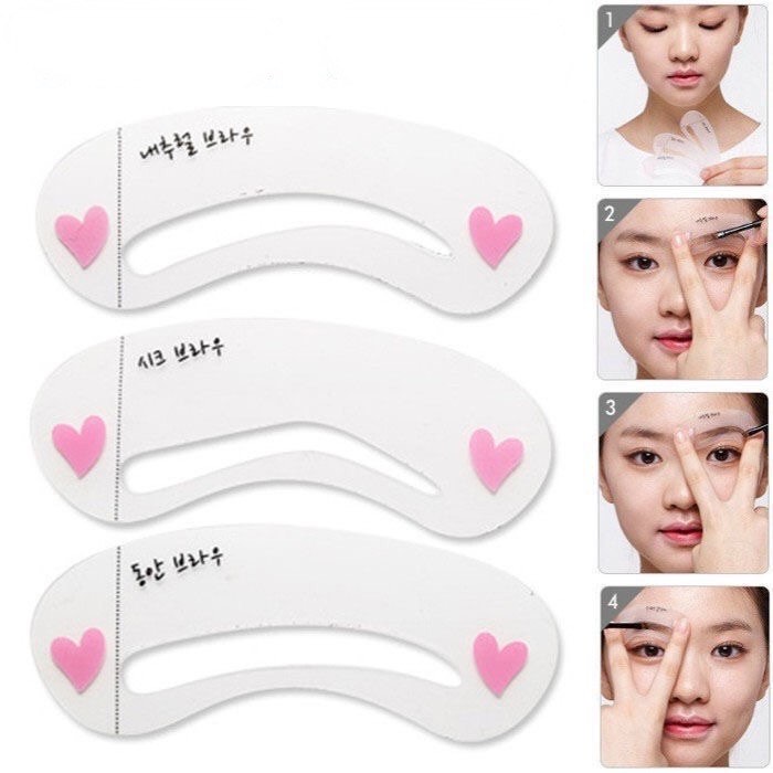 Set 3 thẻ khuôn vẽ lông mày tiện dụng