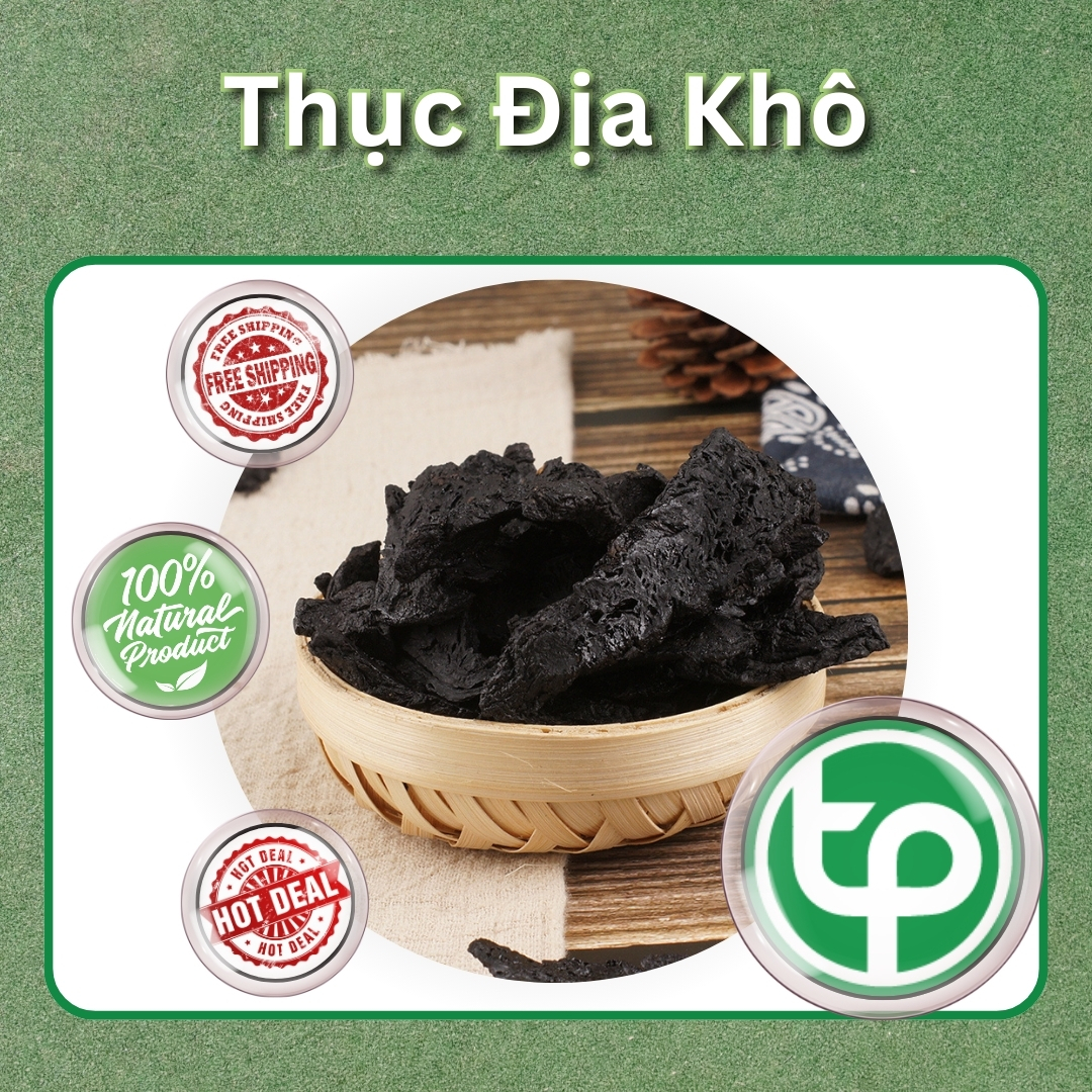 Thục địa khô túi lớn 500gram - Tấn phát - Sản phẩm sạch xanh tốt cho người bị cao huyết áp, huyết hư, suy nhược cơ thể.