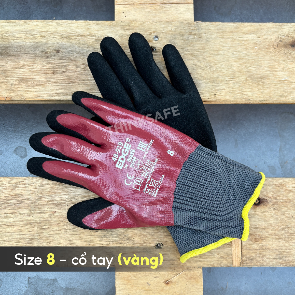 Gloves anti-oil viscosity work with machinery Ansell 48-919-glove disposable repair Assembly machinery-protective thinksafe