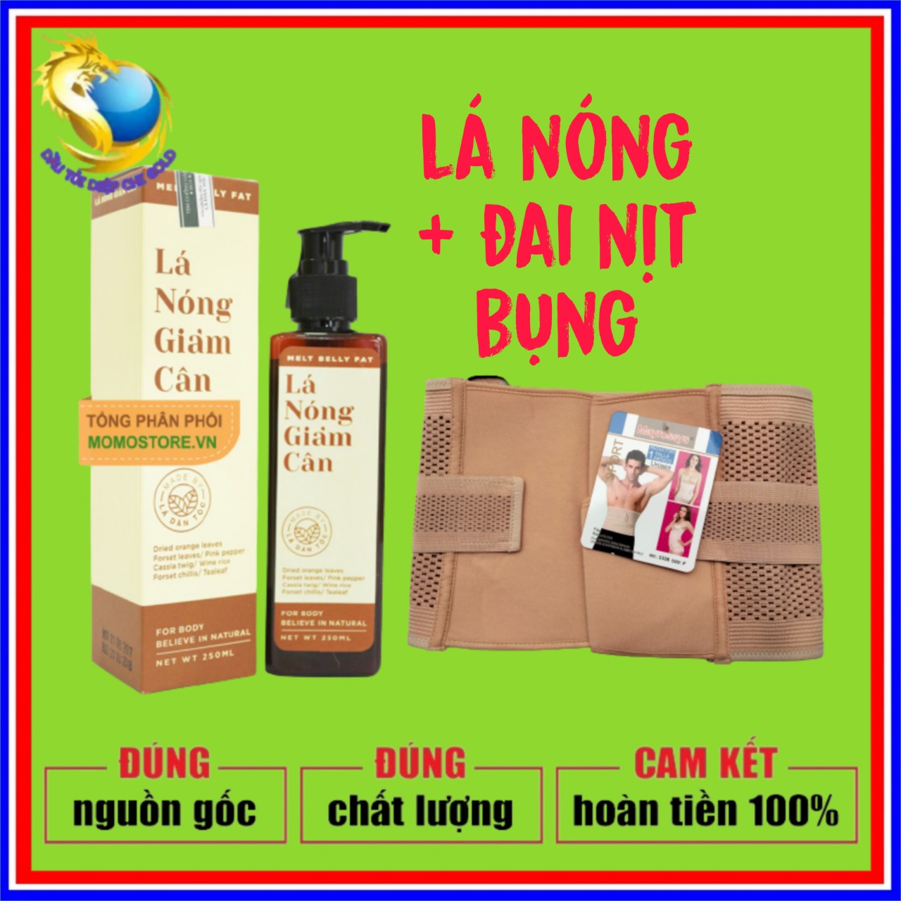 TINH DẦU LÁ NÓNG GIẢM CÂN, GIẢM MỠ BỤNG ( tặng kèm đai nịt bụng )