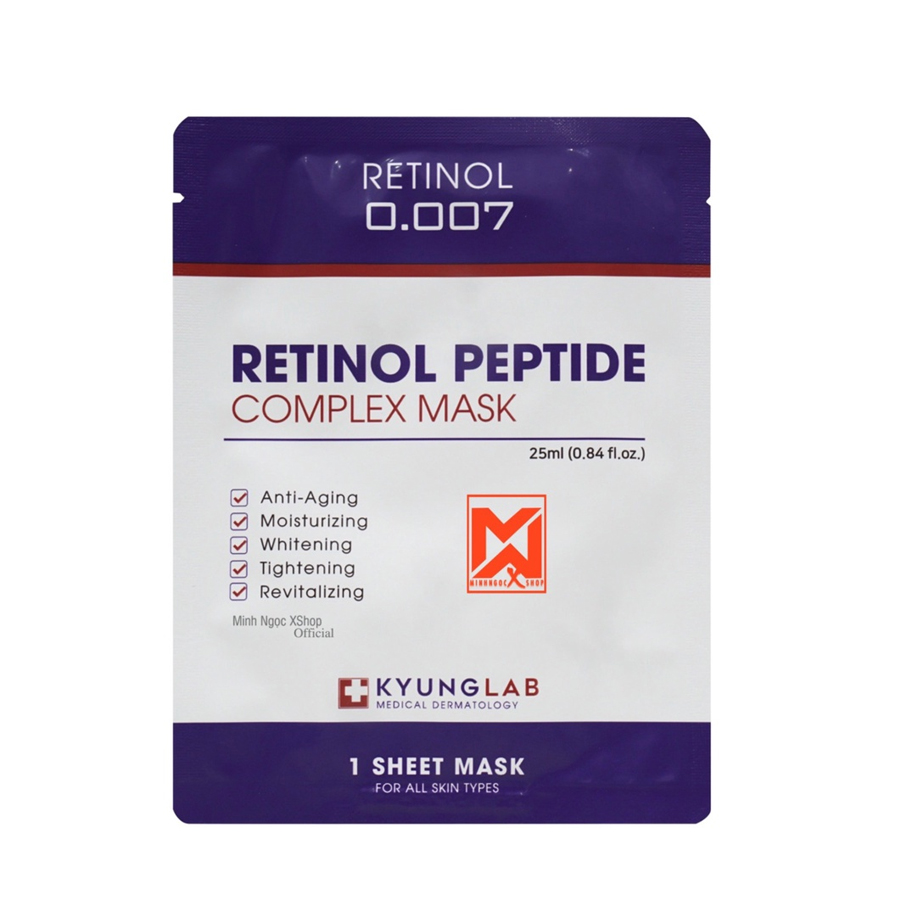 Mặt Nạ Retinol Peptide Complex Kyung Lab, mask retinol Kyung Lab giúp phục hồi, dưỡng sáng se khít lỗ chân lông, mềm mịn