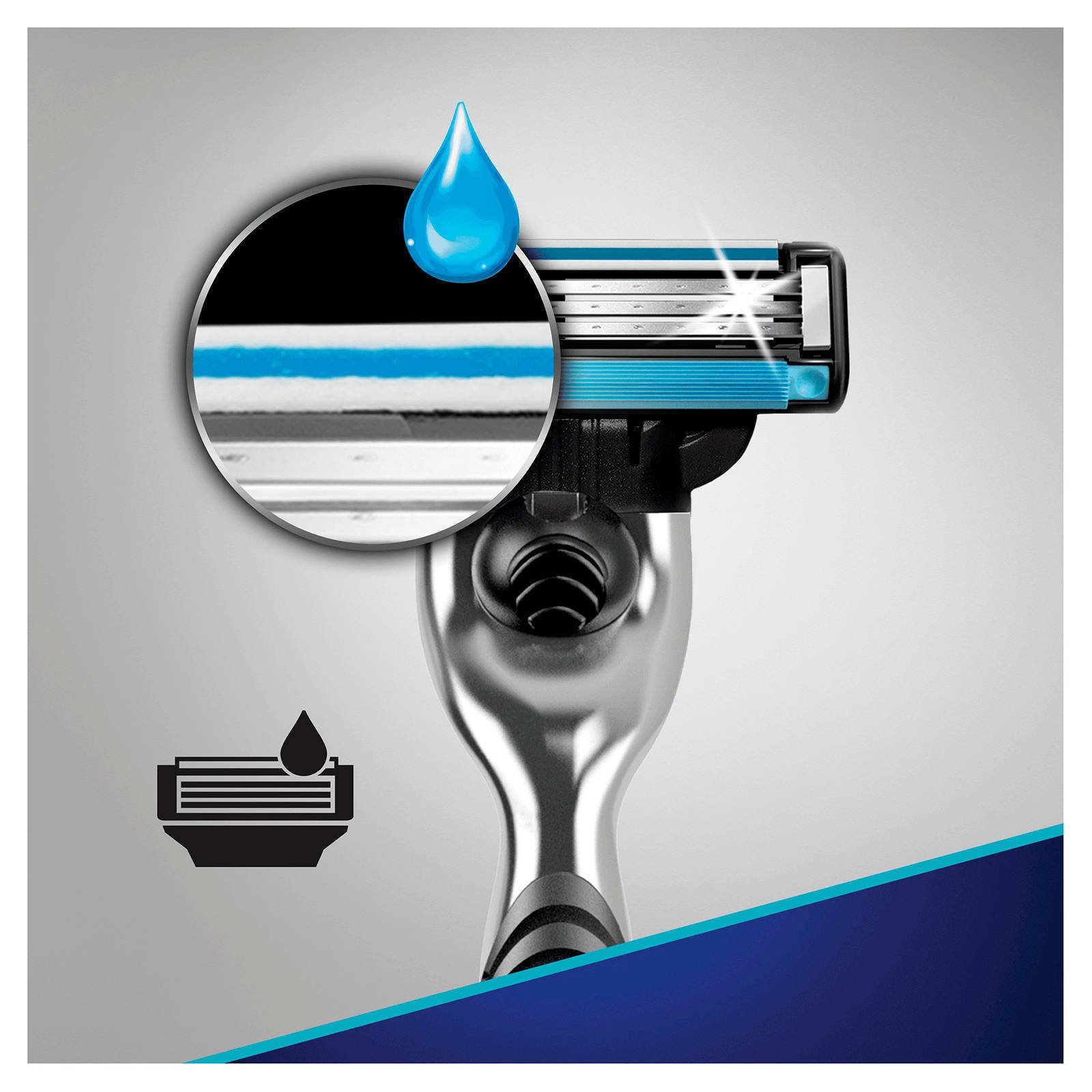 Dao cạo râu 3 lưỡi Gillette Mach3+ (Mẫu mới 01 cán 02 lưỡi)