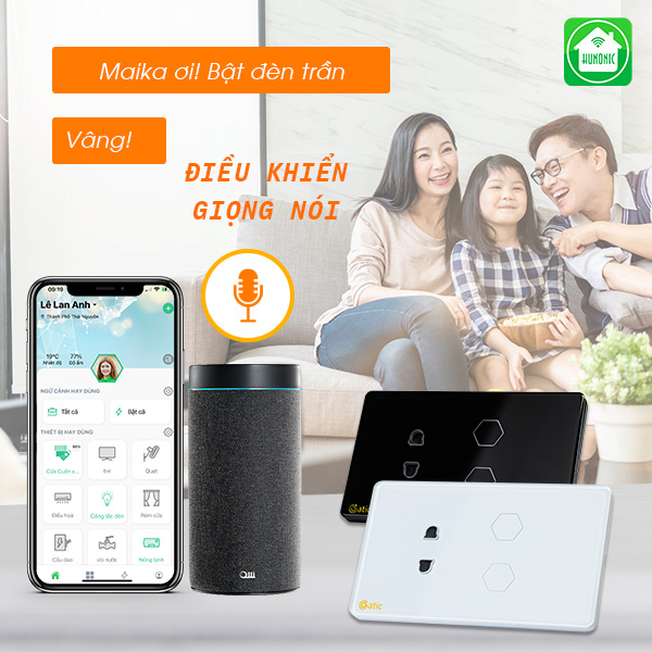 Công Tắc Cảm Ứng Datic – 2 Nút