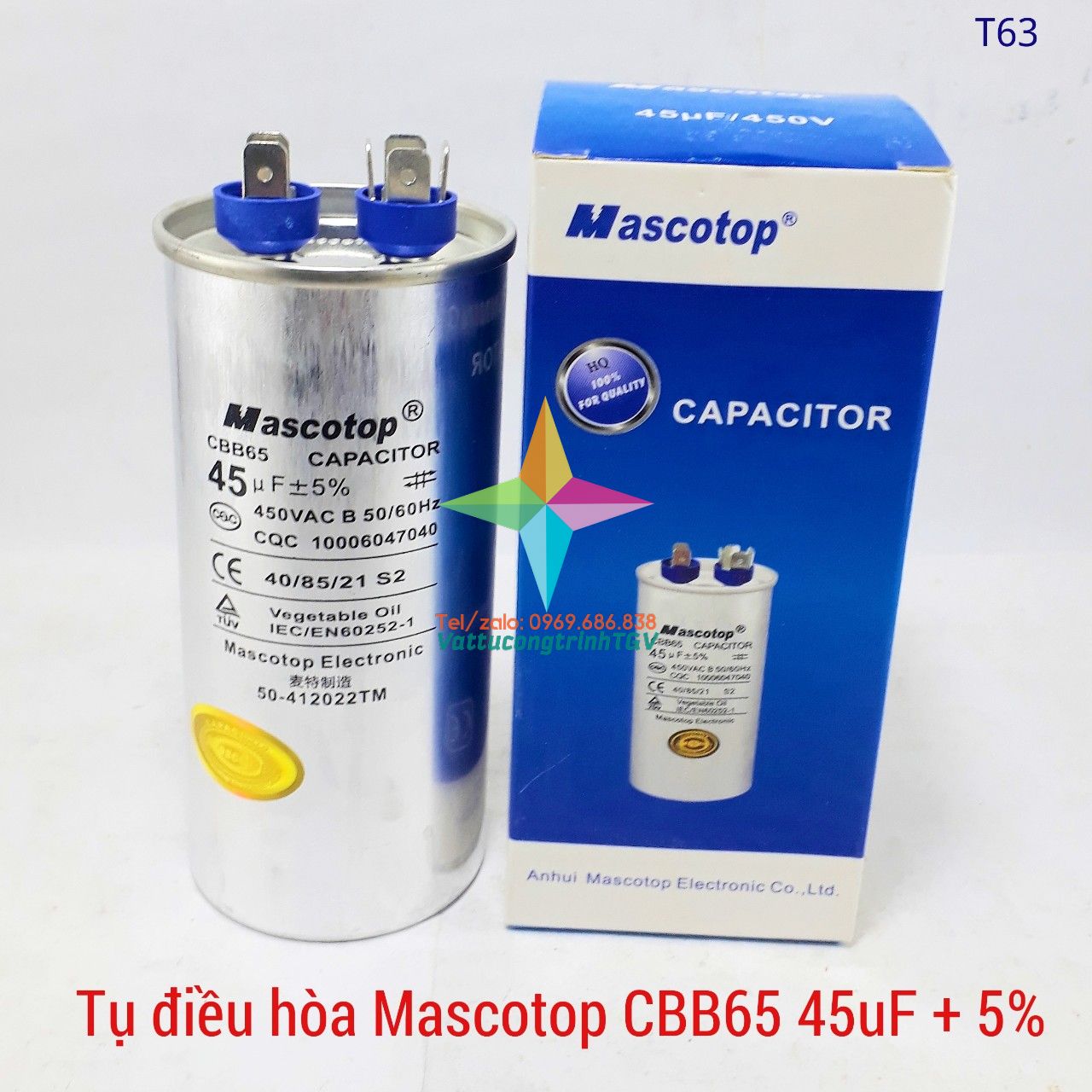 Tụ điều hòa MASCOTOP CBB65 45uF+5%