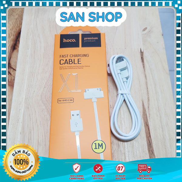 Cáp sạc iphone 4/4s Hoco X1