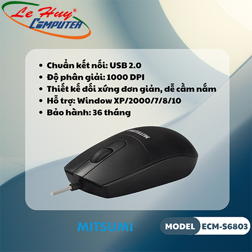 Chuột máy tính mitsumi ecm-s6803 usb