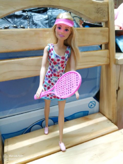 [HCM]SET NÓN LƯỠI TRAI VÀ VỢT CHO BÚP BÊ DƯỚI 30CM
