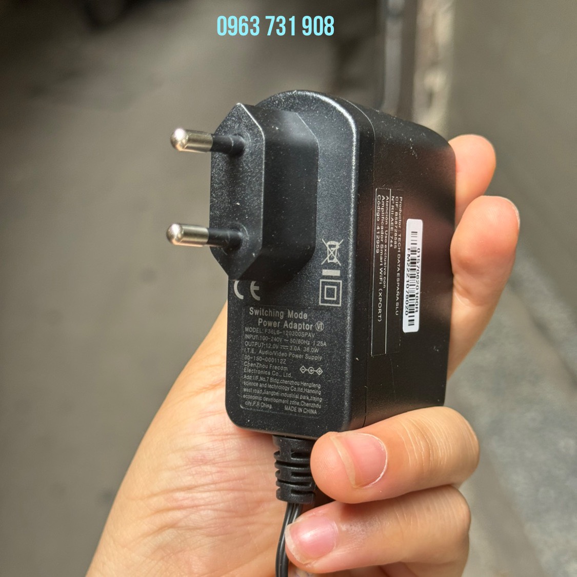 Nguồn đầu ghi camera Dahua 12V 3A chính hãng