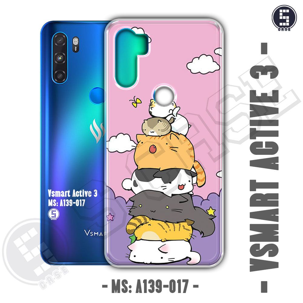 Ốp cho Vsmart Active 3 hình Cute Cat A139-017