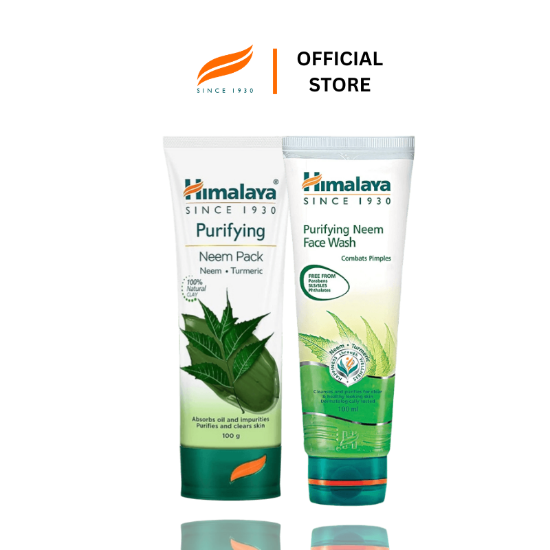 [HÀNG CHÍNH HÃNG]Bộ đôi làm sạch sâu dầu thừa thải độc cho da ( Purifying Neem Face Wash 100ml + Neem Face Pack 100 ml)