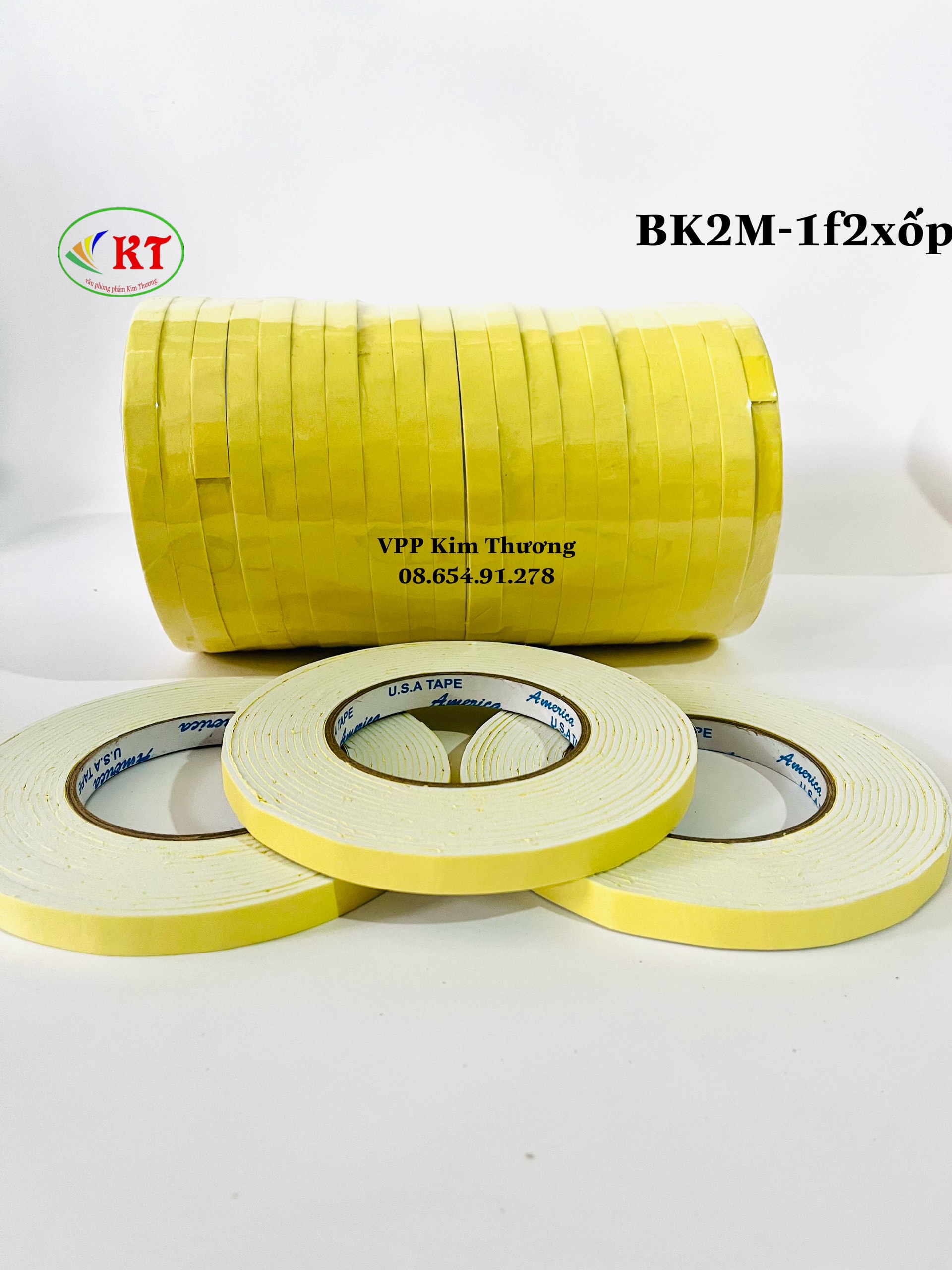 Băng keo 2 mặt xốp 1f2 và 2f4