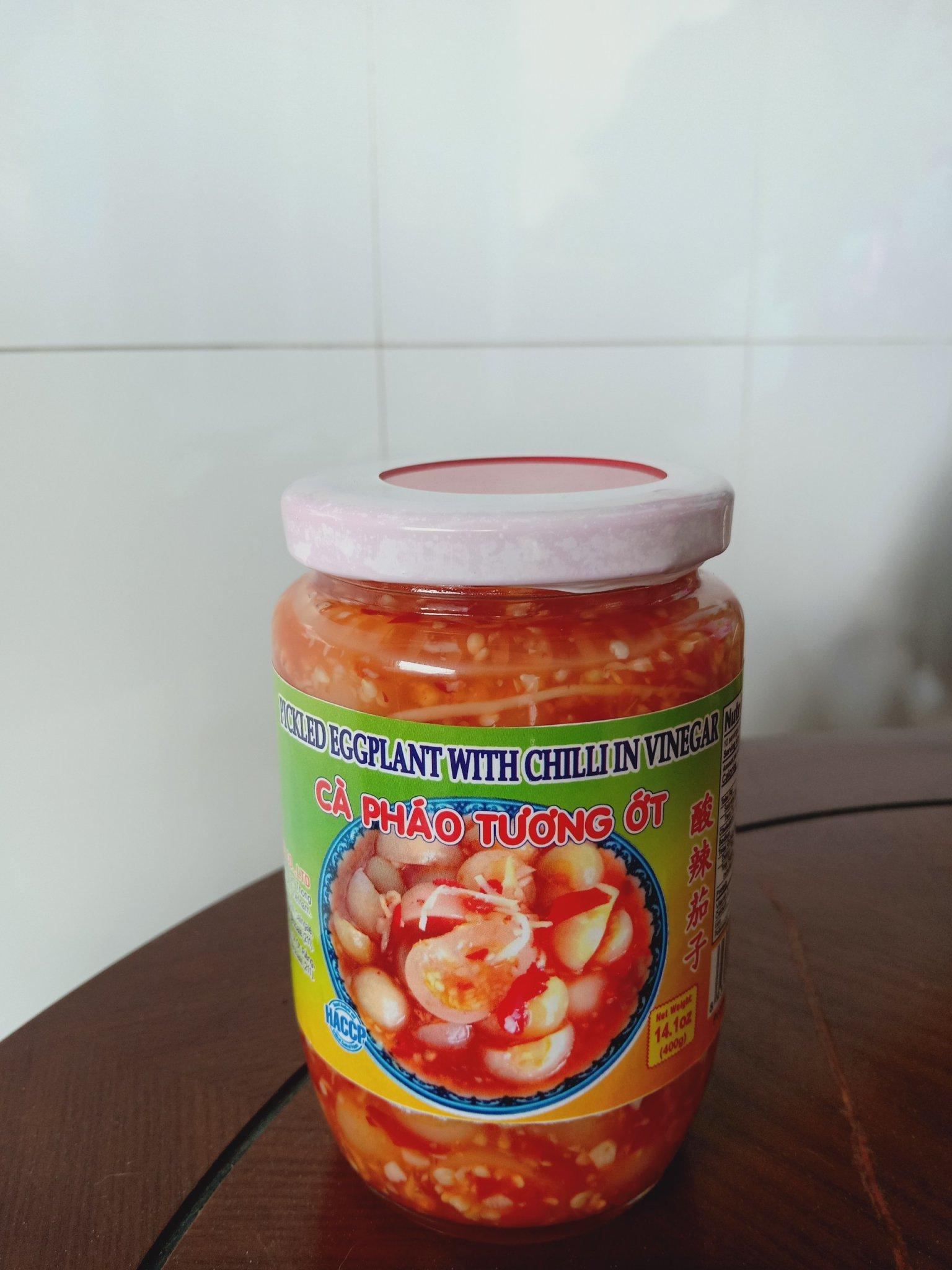 [HCM]Cà pháo tương ót - hủ thủy tinh 400g