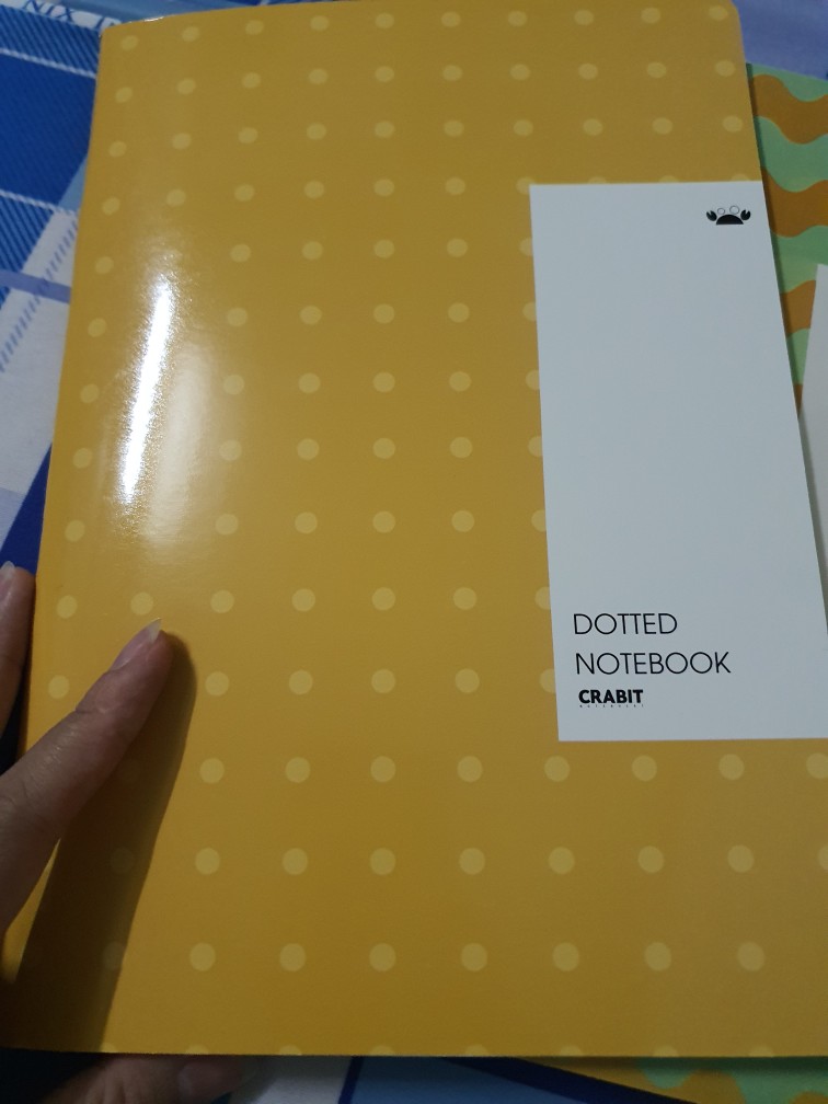 Combo 3 Vở Crabit Dotted Notebook - Vở Kẻ Chấm Bi (Giấy Ruột Dot) - Màu vàng (120 Trang - 183x260mm)