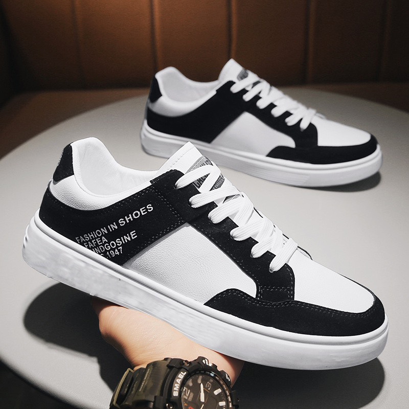 Giày nam sneaker Trắng đen SINE C1947 thời trang
