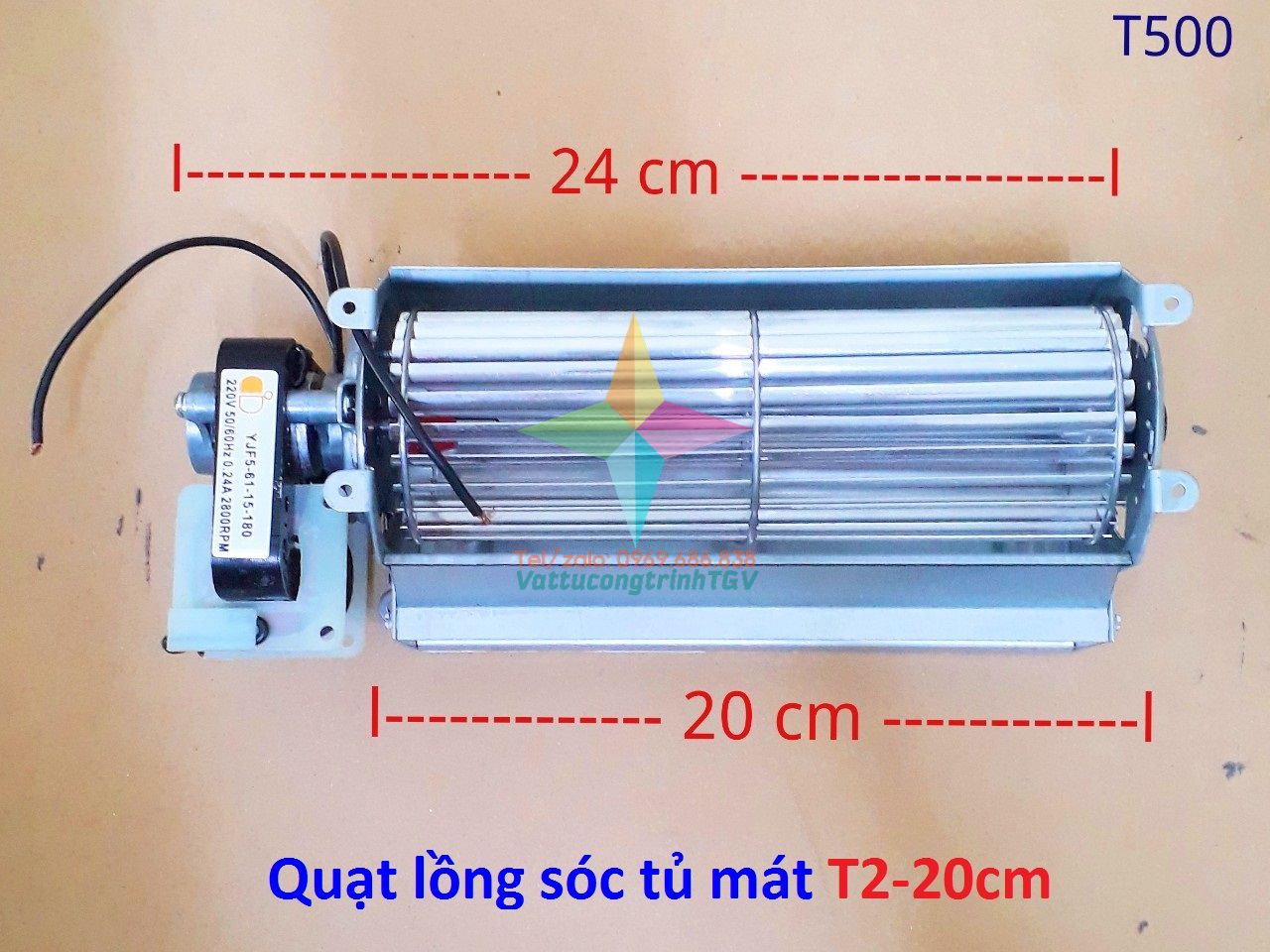 Quạt lồng sóc tủ mát AC220V cỡ lồng 20cm - 25cm - 40cm