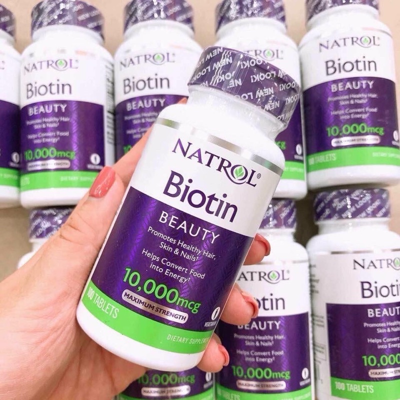 Biotin 10000 mcg 100 viên của mỹ - biotin 10.000 mcg