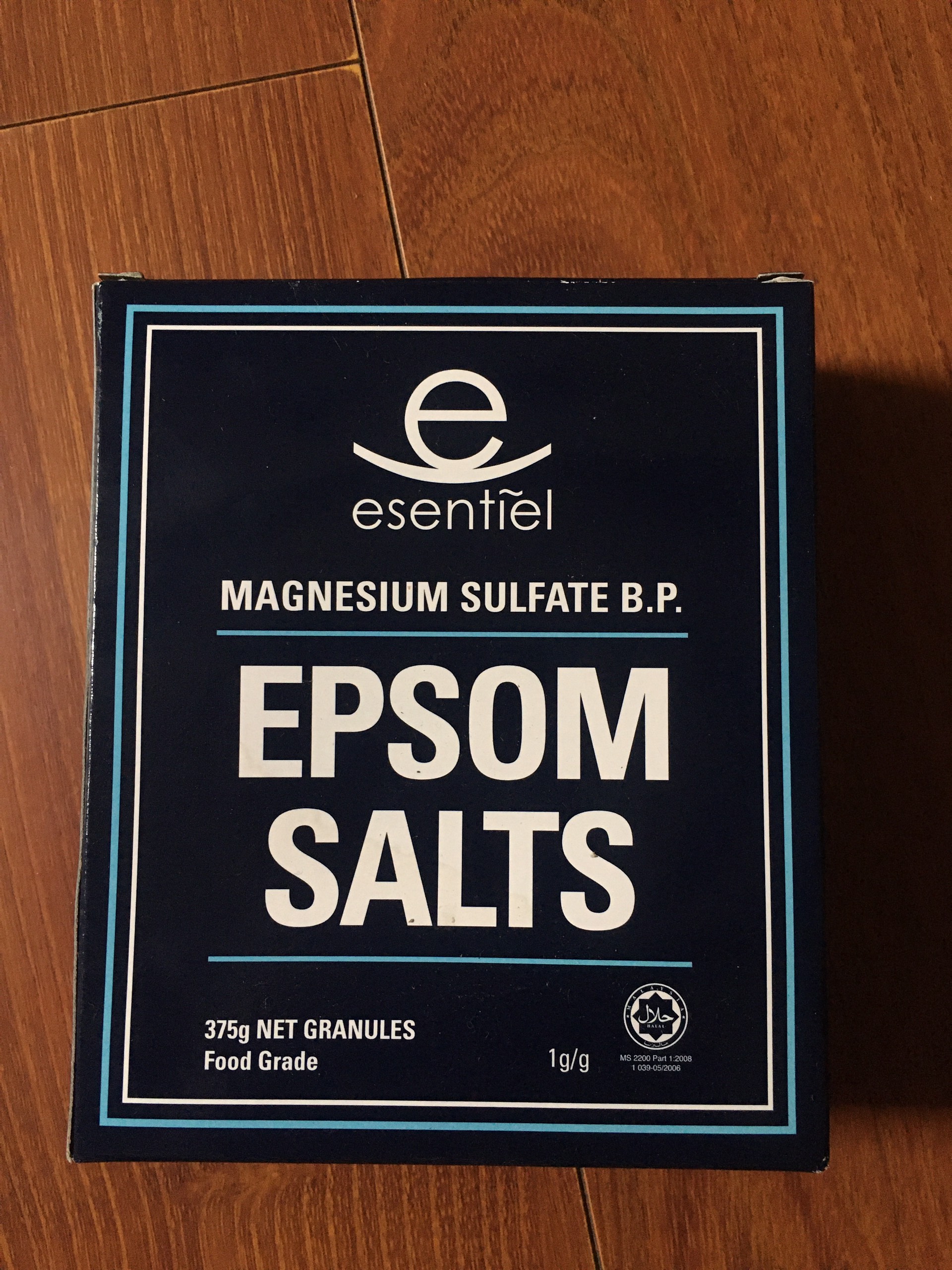 Esentiel Epsom Salts Magnesium Sulfate B.P. 375g - White Anti-Acne Body Scrub