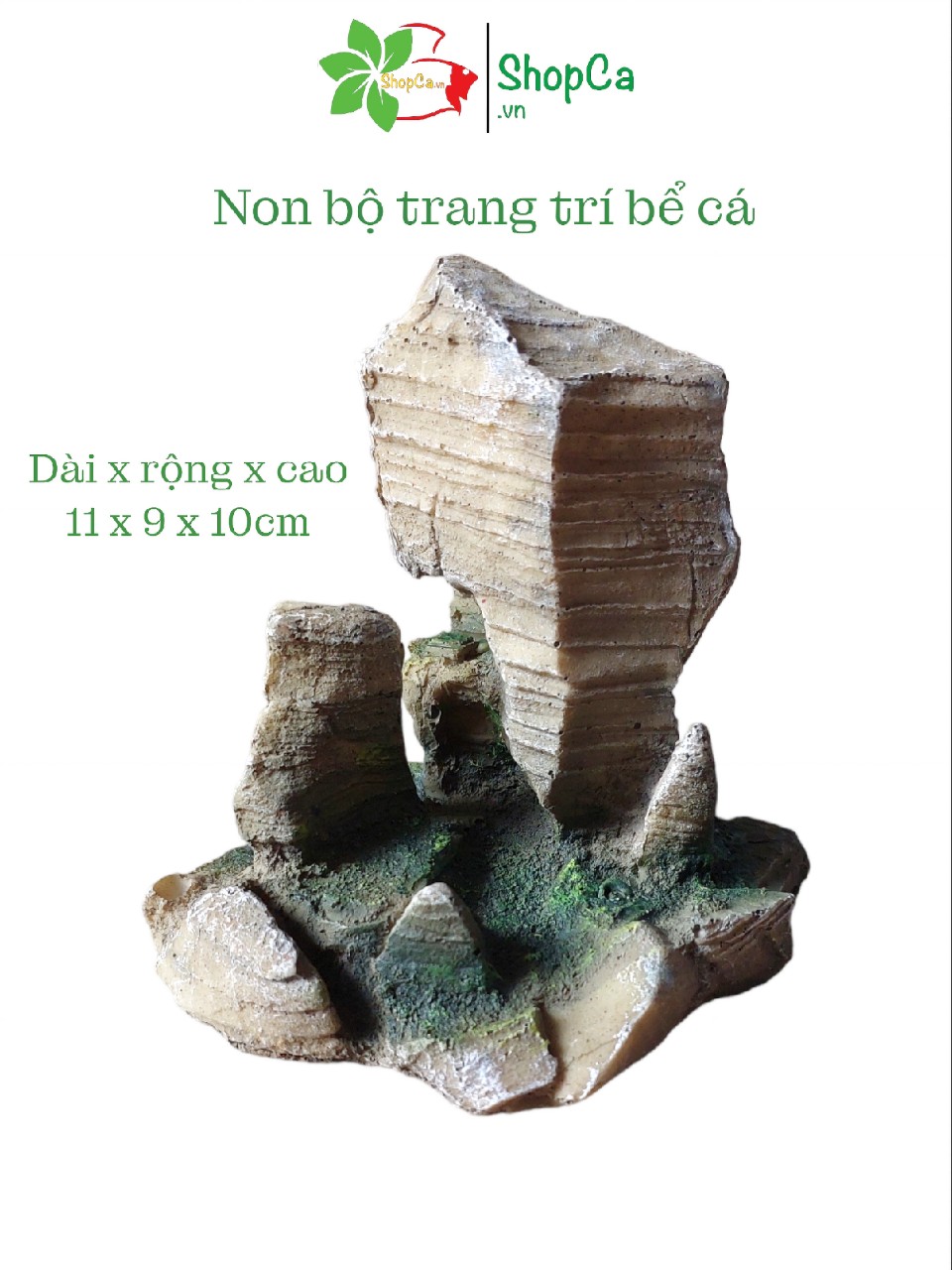 Mô hình đá trang trí bể cá cảnh, bể thủy sinh cao 10 cm