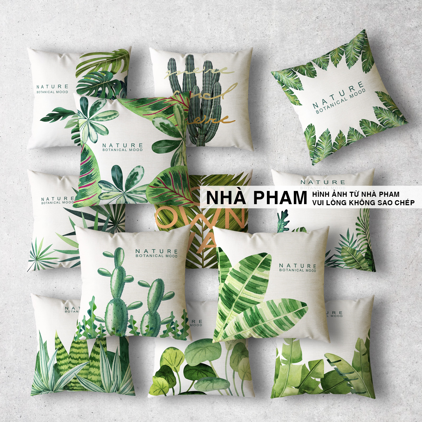 Gối Sofa Gối Trang Trí BOTANICAL (NO21- 40) (45x45cm)