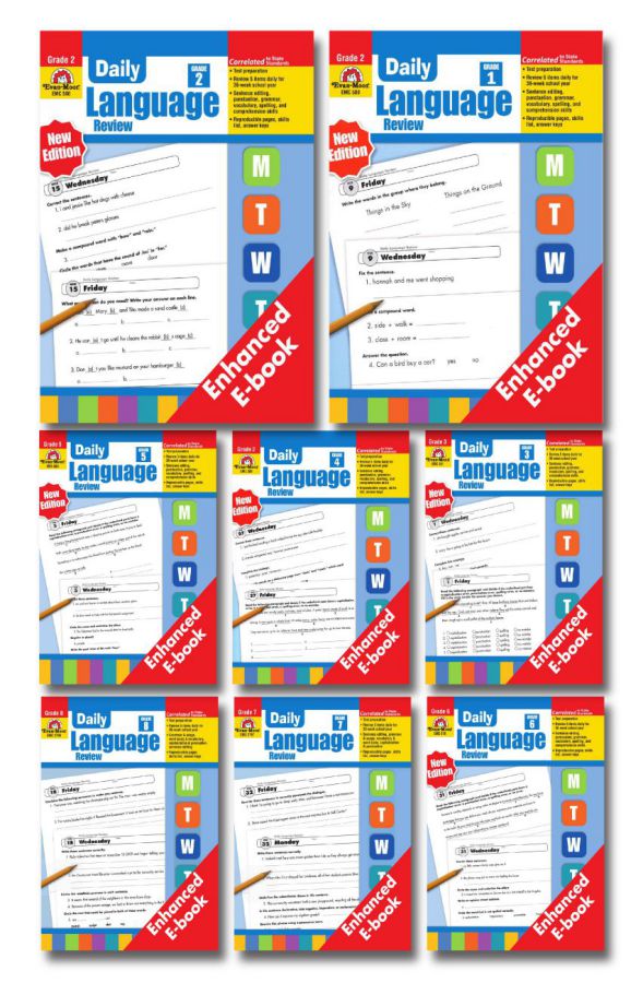 DAILY LANGUAGE  REVIEW - 8 BOOKS