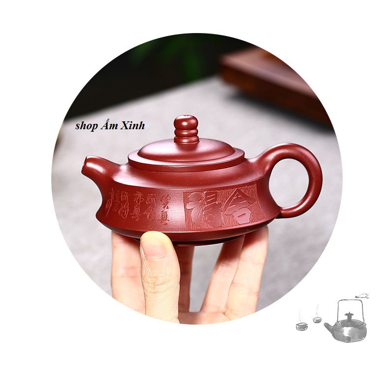 Ấm Tử Sa Nghi Hưng Trâu Bàn 120 ml