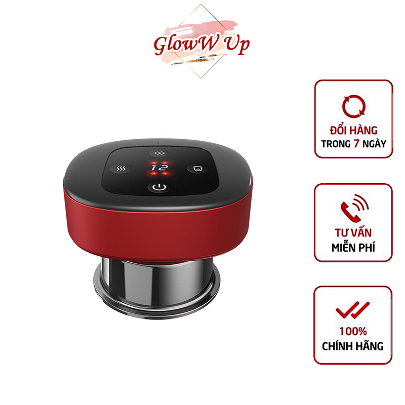 Máy Giác Hơi Cạo Gió Cầm Tay Điện Tử Massage Kết Hợp Nhiệt Và Áp Suất Âm 12 Cấp Độ Thông Minh Giúp Giảm Đau Nhức Cơ Mệt Mỏi Máy Massage Bằng Điện Giúp Lưu Thông Khí Huyết Chăm Sóc Sức Khỏe