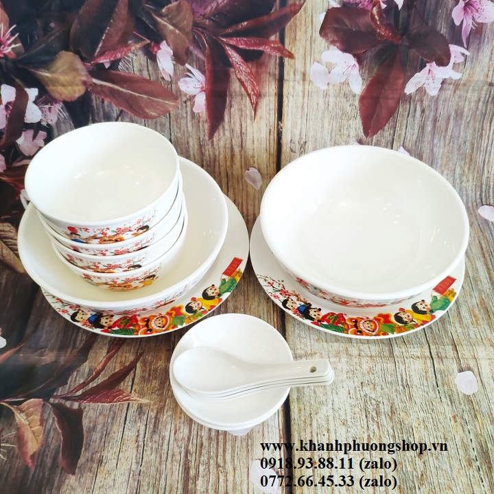 [HCM]bộ chén tô đĩa sứ - chén tô đĩa sứ