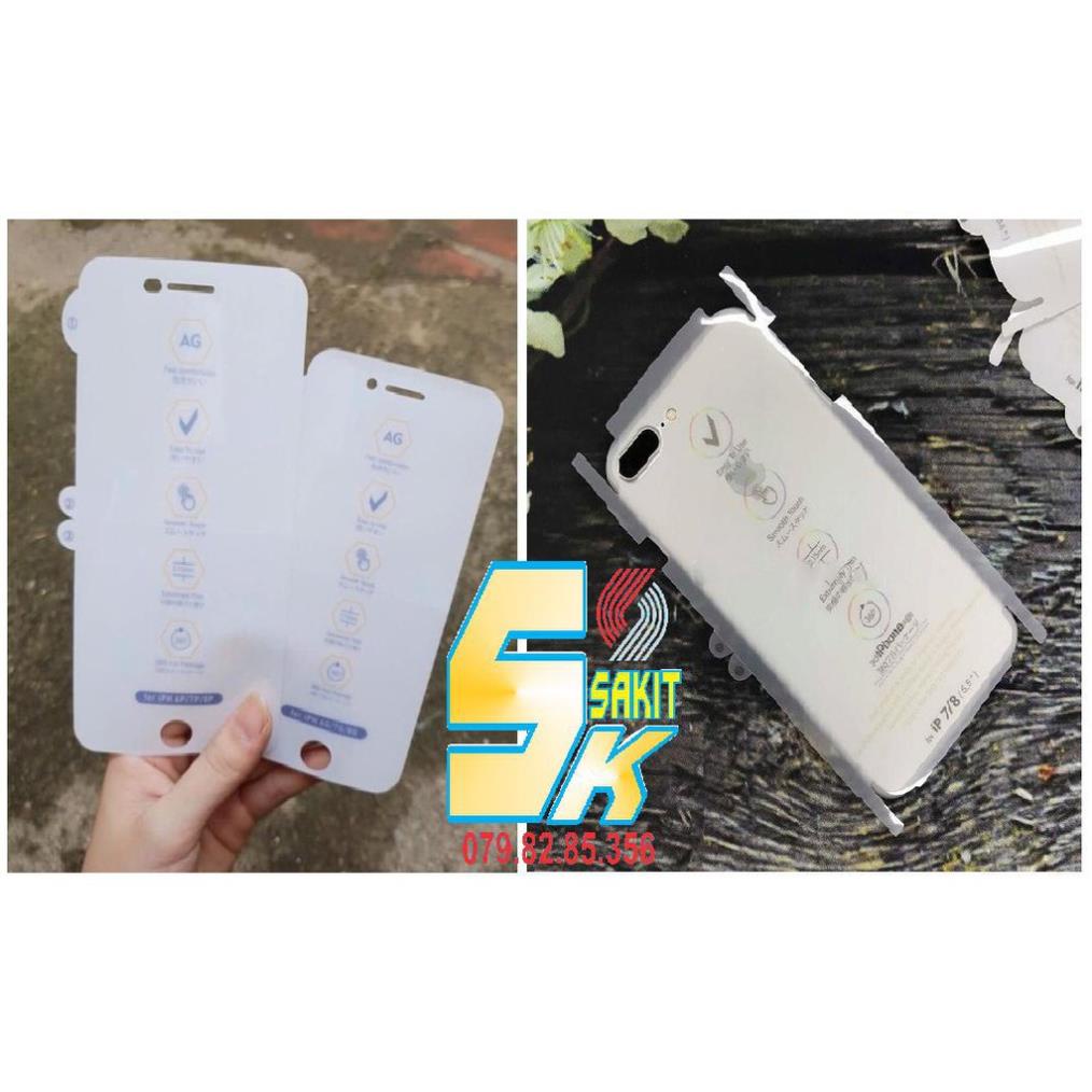[HCM]Combo 2 Miếng dán Nano PPF Full (1 Mặt Trước+1 Mặt Sau) Nhám Iphone 6-6s-6 Plus-6sPlus-7-8-7 Plus-8 Plus-Se.