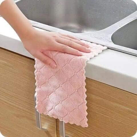 COMBO 10 Khăn Lau Bếp Đa Năng 2 Mặt Siêu Mềm Siêu Thấm Hút