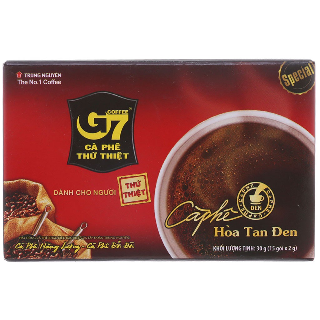 Cà Phê Đen Hòa Tan G7 Hộp 30g (15 gói x 2g)