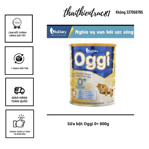 [ HOÀN TIỀN 10% ]Sữa bột Oggi 0+ 800g - S