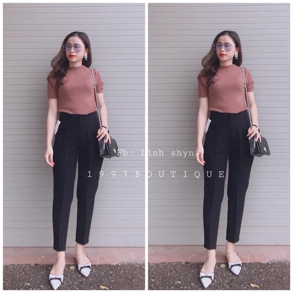 Quần Baggy Cúc Bọc Cao Cấp
