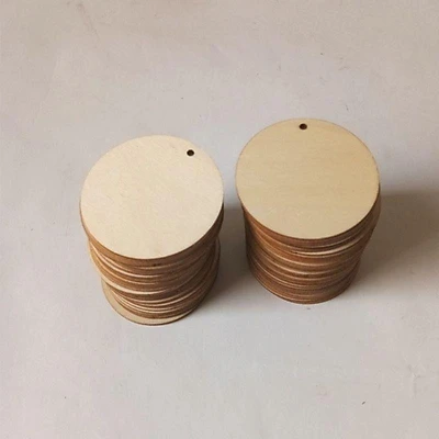 Túi 50 Miếng Gỗ Làm Mô Hình Tròn 5cm