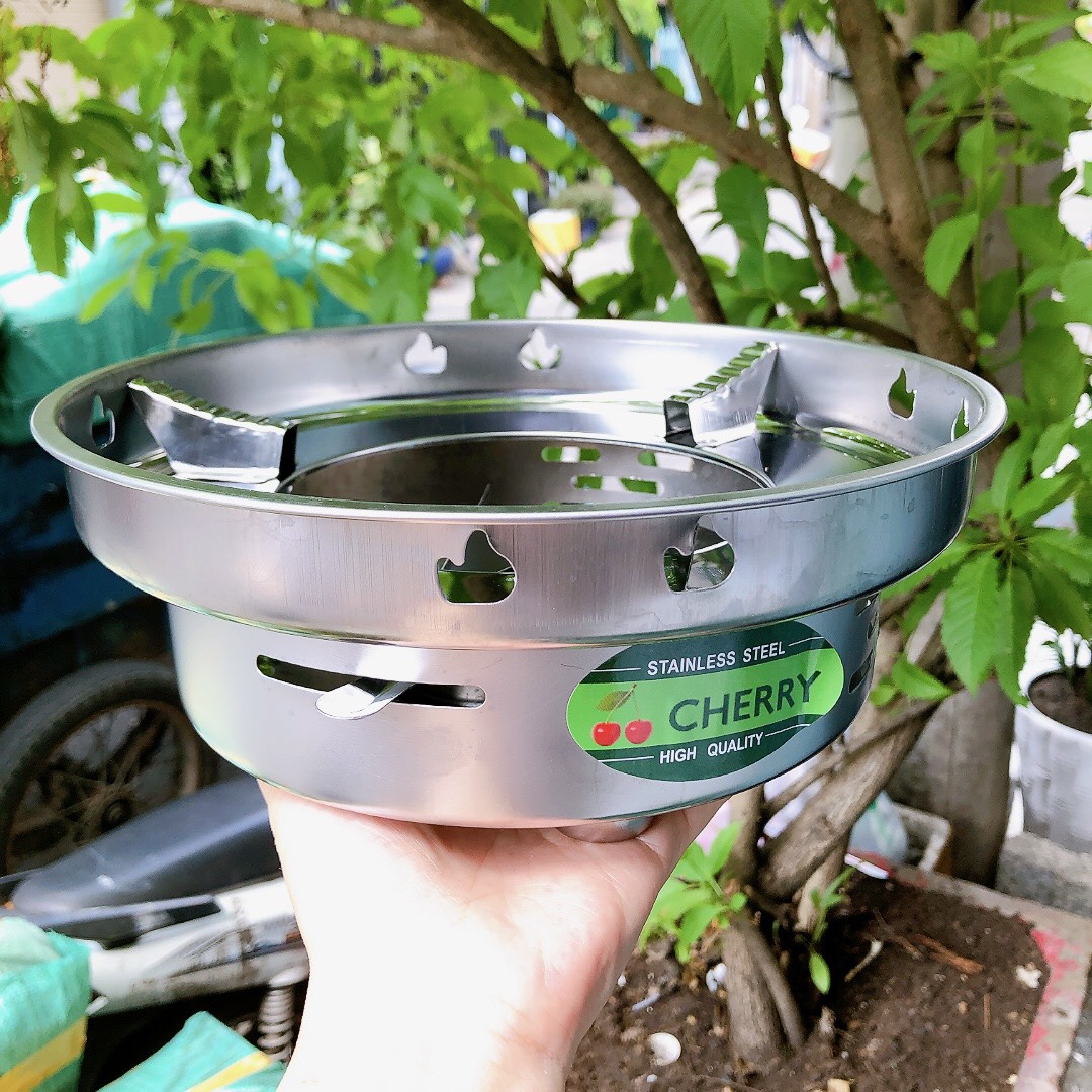 Bếp cồn inox có chắn gió tiện lợi