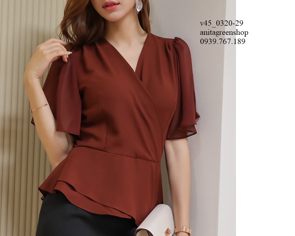 ÁO THIẾT KẾ CỔ ĐẮP CHÉO v45_0320