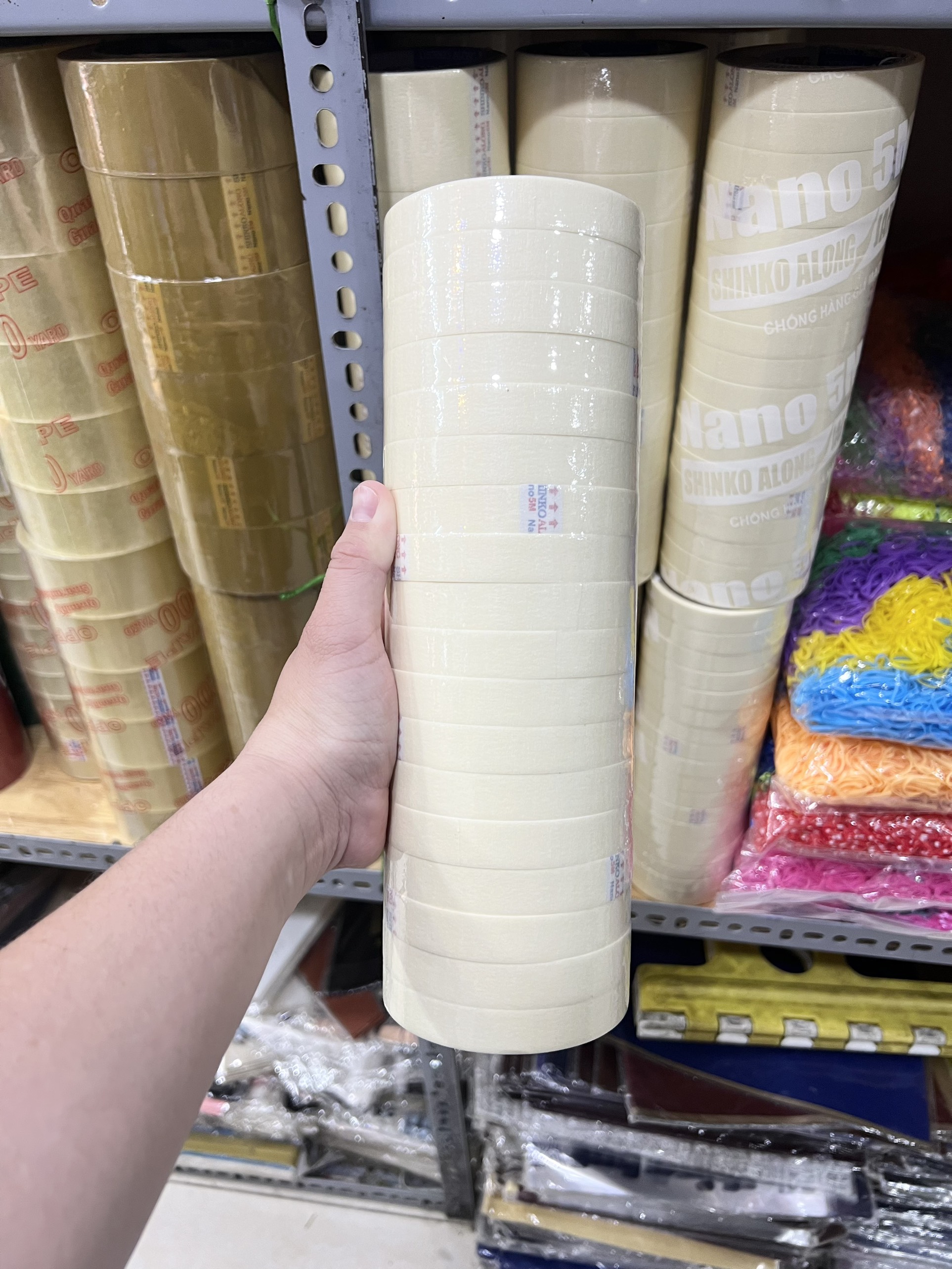 Băng keo giấy nhiều kích thước 1F6 - 2F4 - 5F