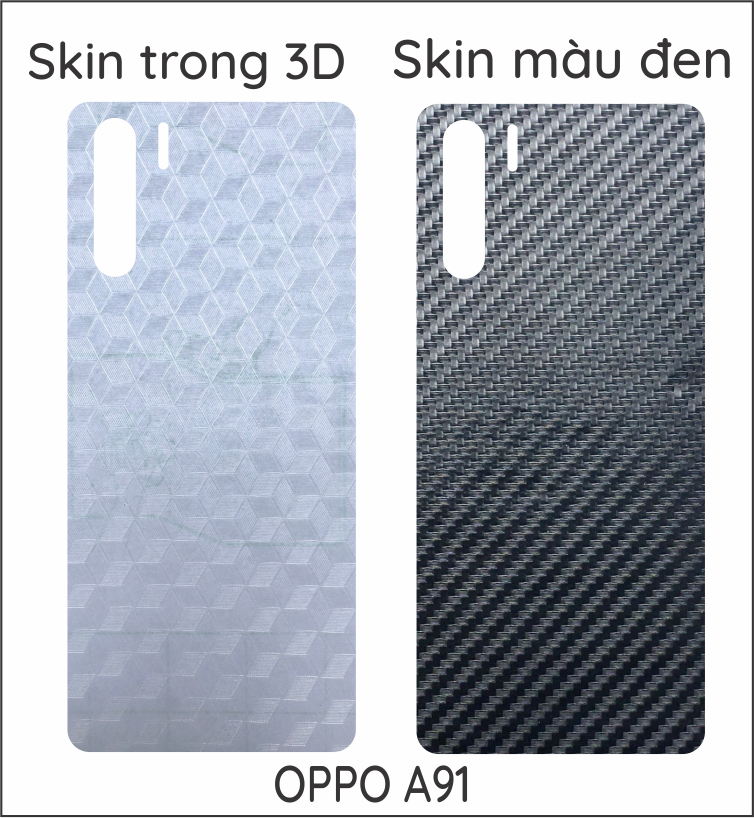 Miếng dán mặt lưng skin carbon Oppo A31 2020 / A91