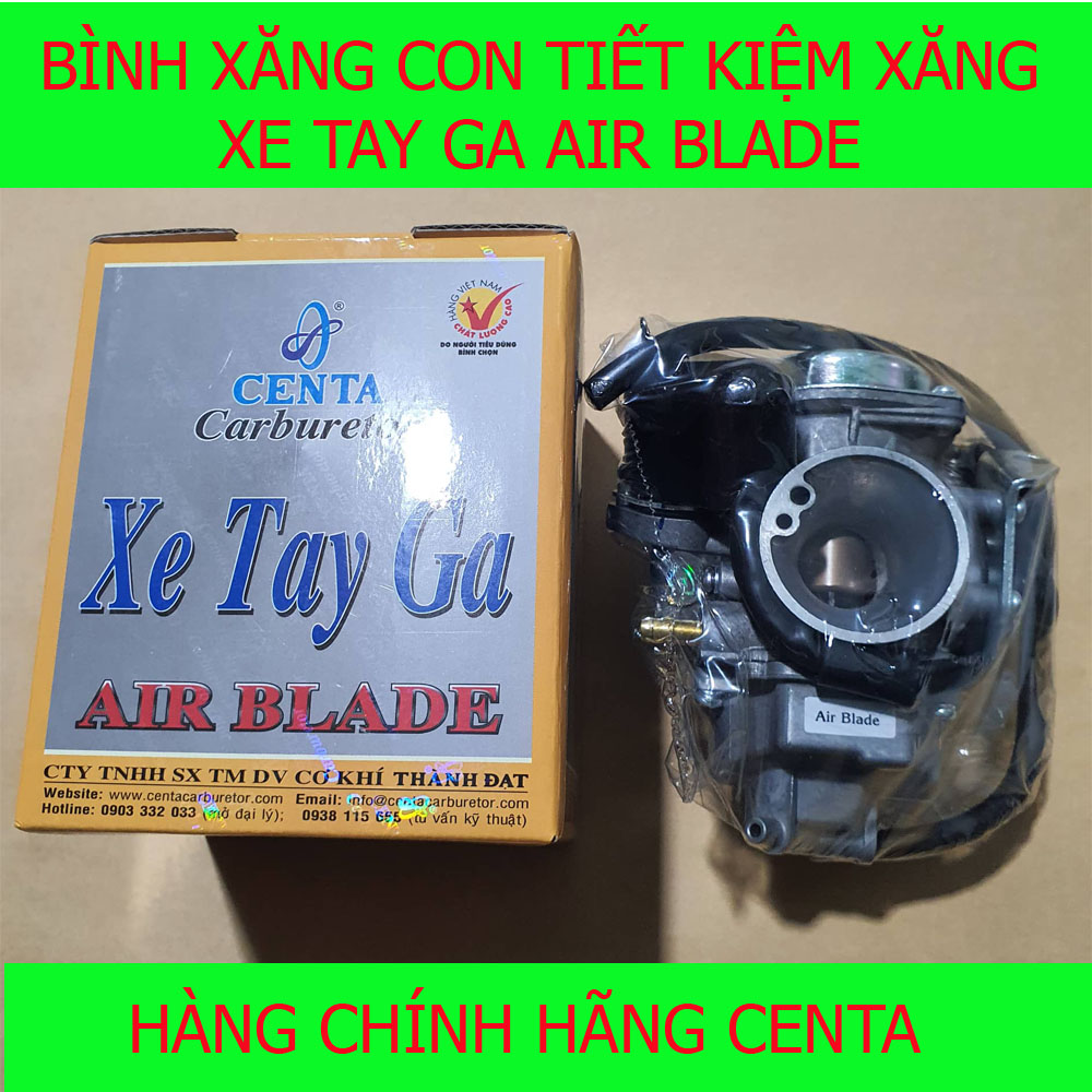 Bình xăng con Centa tiết kiệm xăng cho xe Air Blade 110cc xăng cơ.