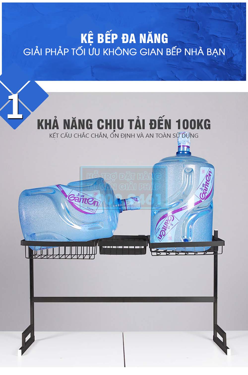 Kệ nhà bếp đa năng để gia vị chén bát 9363