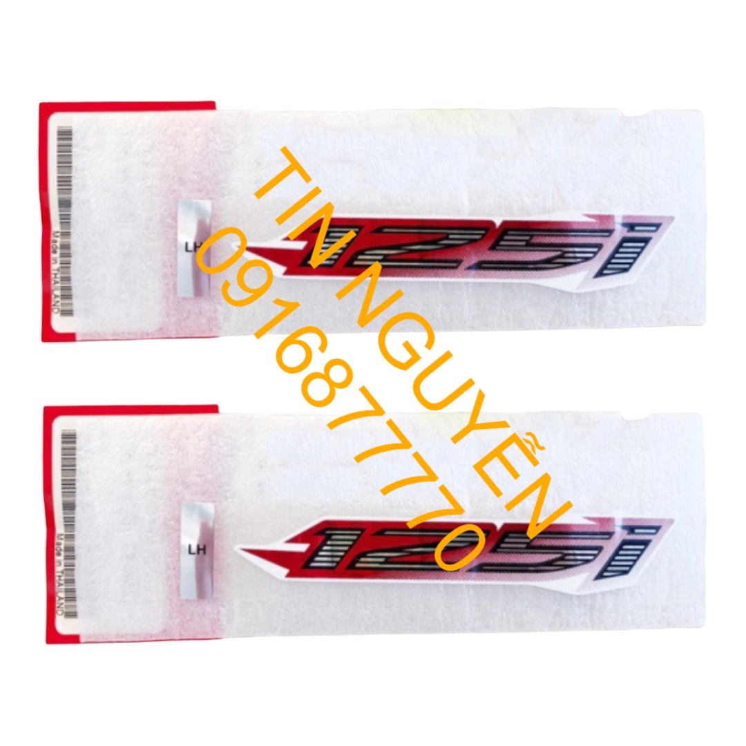 Tem số 125i dán xe Click màu trắng chính hãng Honda