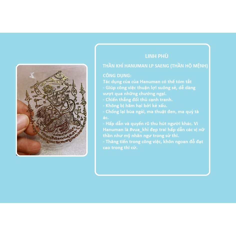 Linh phù THẦN KHỈ THÁI LAN, Thần tao, con giáp Khỉ