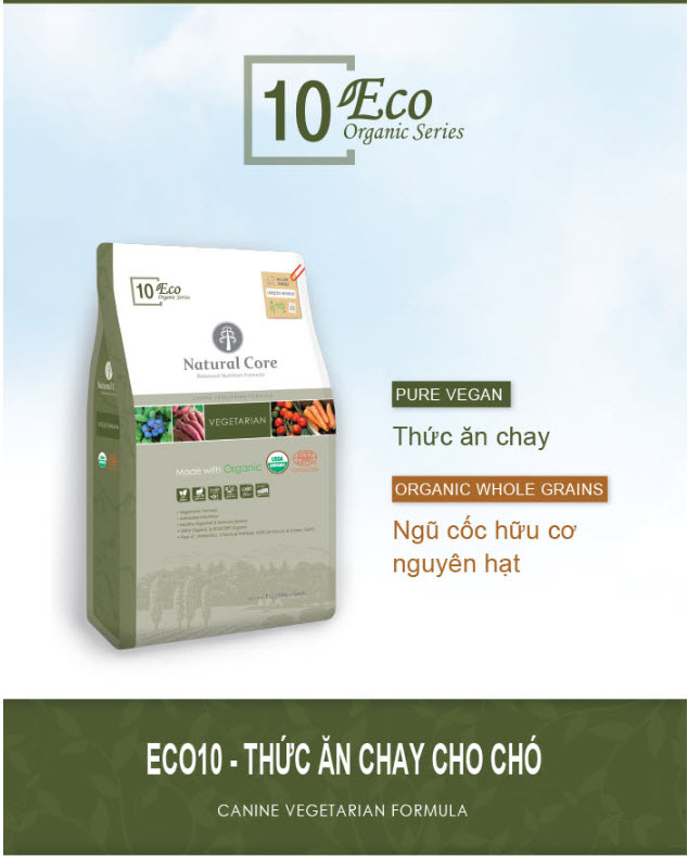 Thức ăn hữu cơ Natural Core chay cho chó 1kg