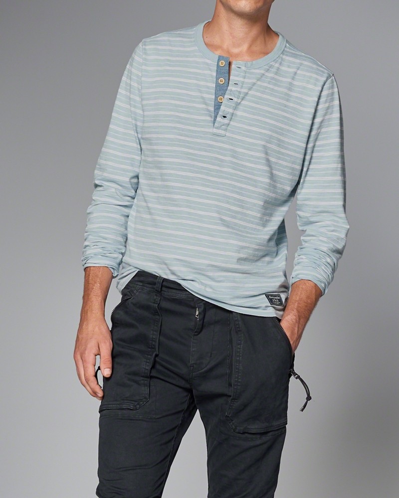 Pullover men Abercrombie long sleeved abr-ls04 long-sleeve Henley