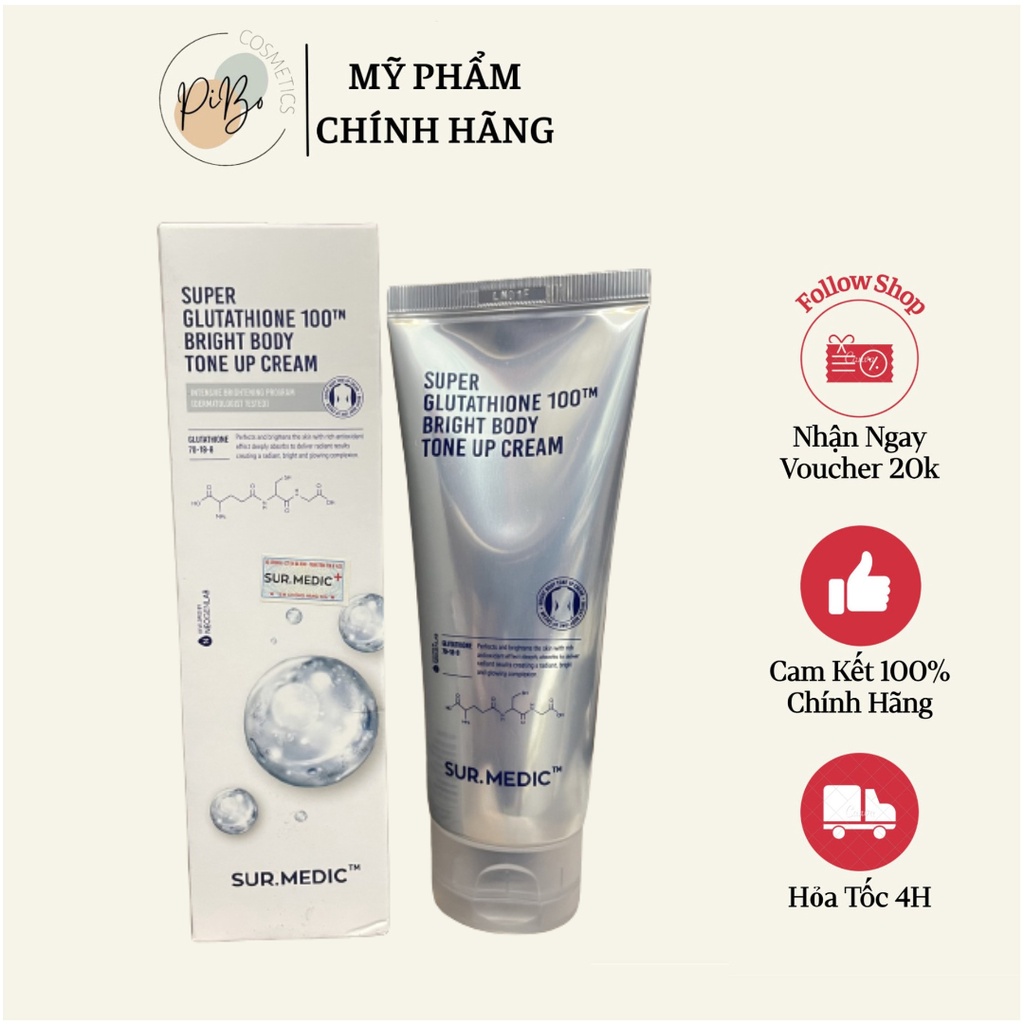 Kem dưỡng trắng da body sur medic - kem body 150ml