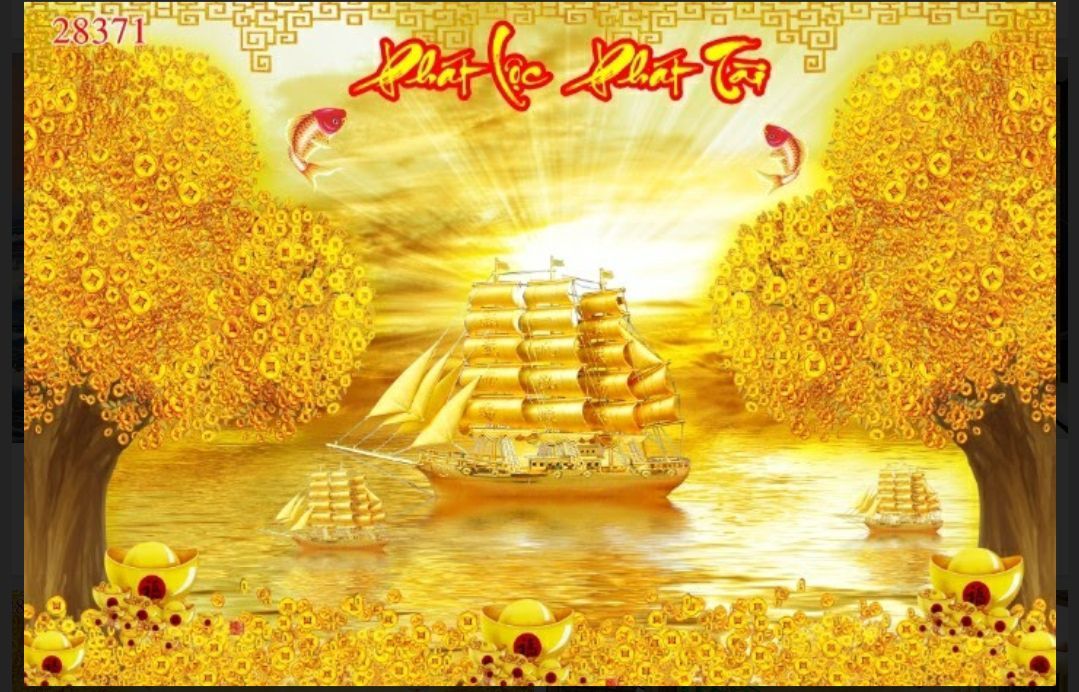 tranh dán tường thuận buồm xuôi gió